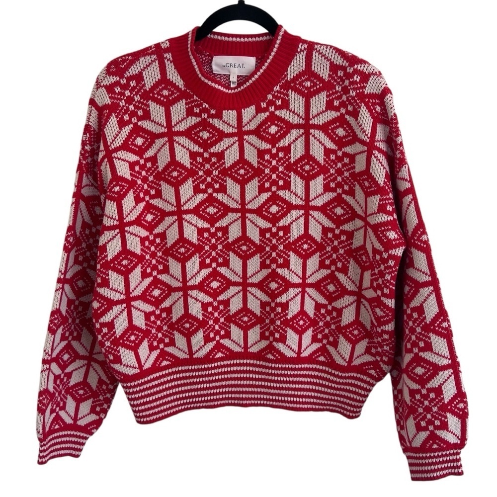 The Great Red Snowflake Pullover in Alpine Spice Small (1) - Picture 2 of 11